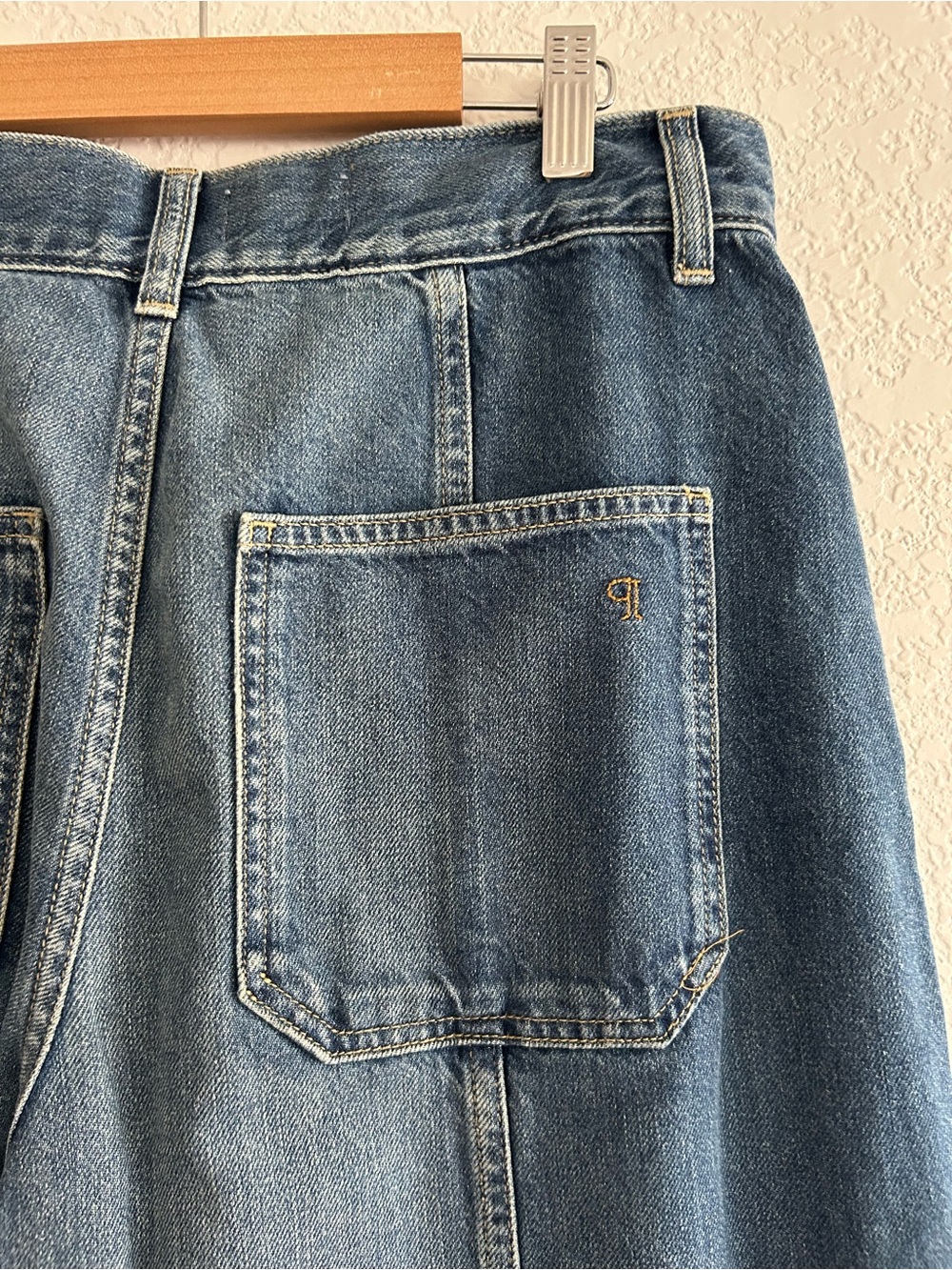 Anthropologie Pilcro Boho Retro Utility Wide Leg High Rise Jeans - Picture 8 of 9